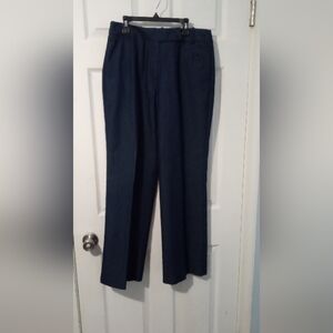 Larry Levine Women's Navy Wide Leg Pants